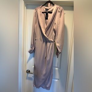 Elegant Mauve Wrap Dress